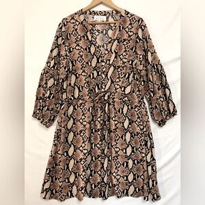 MARGAUX RIVIERA Snakeskin Print Dress Size 3X